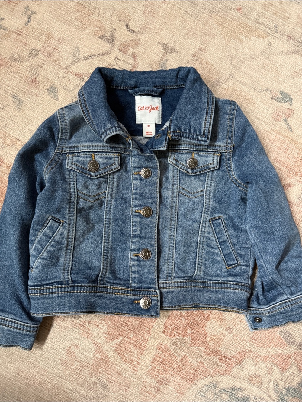 Cat & Jack Girls' Classic Blue Denim Jacket